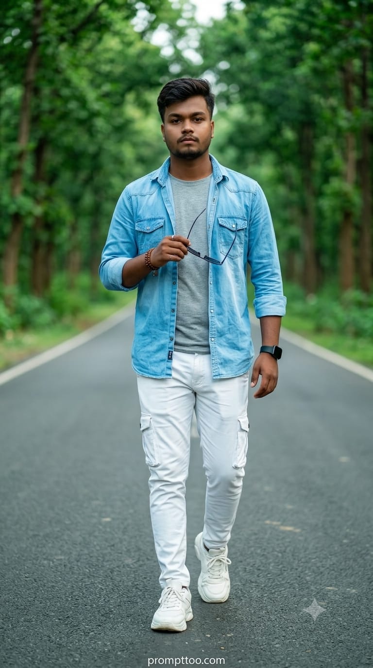 Trending Gemini photo editing prompt: create stylish boy pose