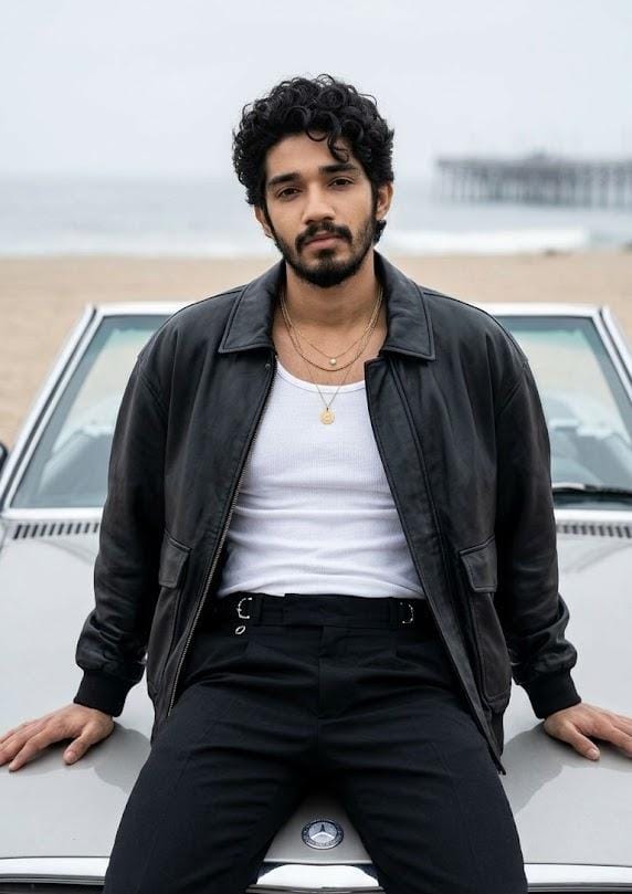 Viral stylish boys Gemini AI prompt: Cinematic Vintage Convertible
